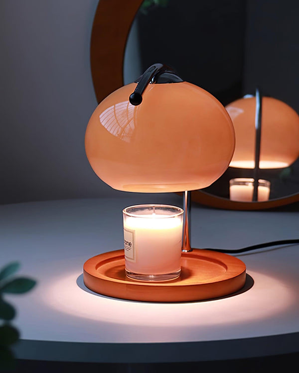 Mid-Century Elegante Kaarsverwarmer Lamp – Vlamvrije Woondecoratie voor Gezellige Sfeer