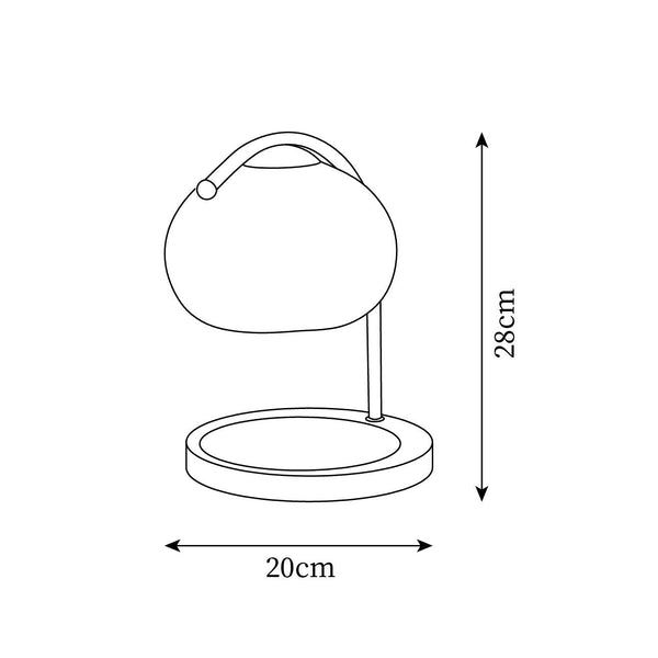 Mid-Century Elegante Kaarsverwarmer Lamp – Vlamvrije Woondecoratie voor Gezellige Sfeer