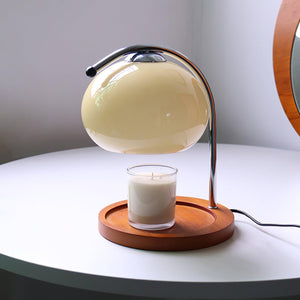 Mid-Century Elegante Kaarsverwarmer Lamp – Vlamvrije Woondecoratie voor Gezellige Sfeer