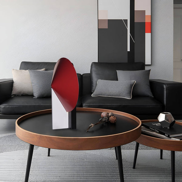 Moderne Cirkel Tafellamp  Sferisch Design met Metalen Basis voor Stijlvolle Woonverlichting