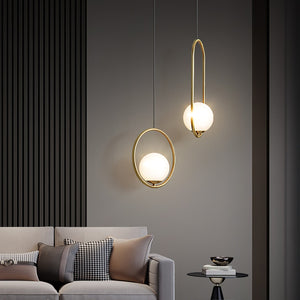 Elegante Geometrische Glazen Hanglamp – Moderne Woonverlichting