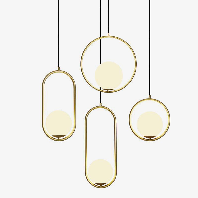 Elegante Geometrische Glazen Hanglamp – Moderne Woonverlichting