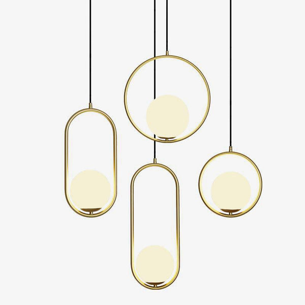 Elegante Geometrische Glazen Hanglamp – Moderne Woonverlichting
