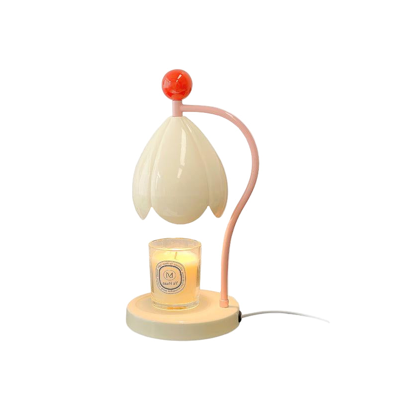 Bloemige Kaarsverwarmer Lamp – Elegante Woondecoratie voor Gezellige Sfeer