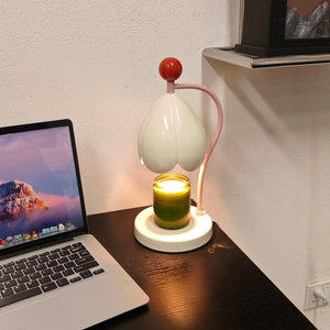 Bloemige Kaarsverwarmer Lamp – Elegante Woondecoratie voor Gezellige Sfeer