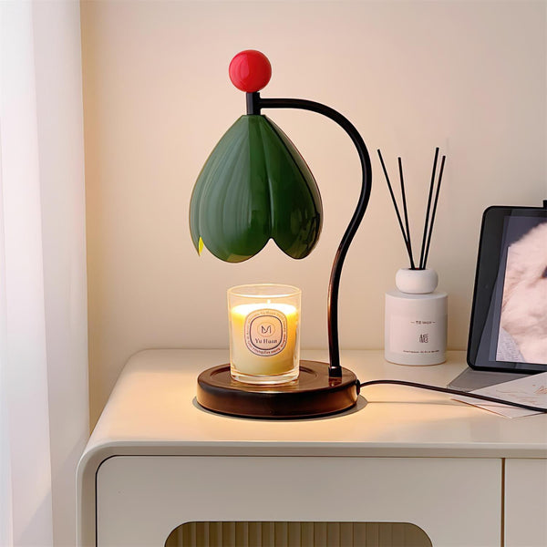 Bloemige Kaarsverwarmer Lamp – Elegante Woondecoratie voor Gezellige Sfeer