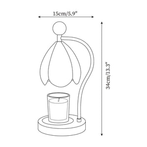 Bloemige Kaarsverwarmer Lamp – Elegante Woondecoratie voor Gezellige Sfeer