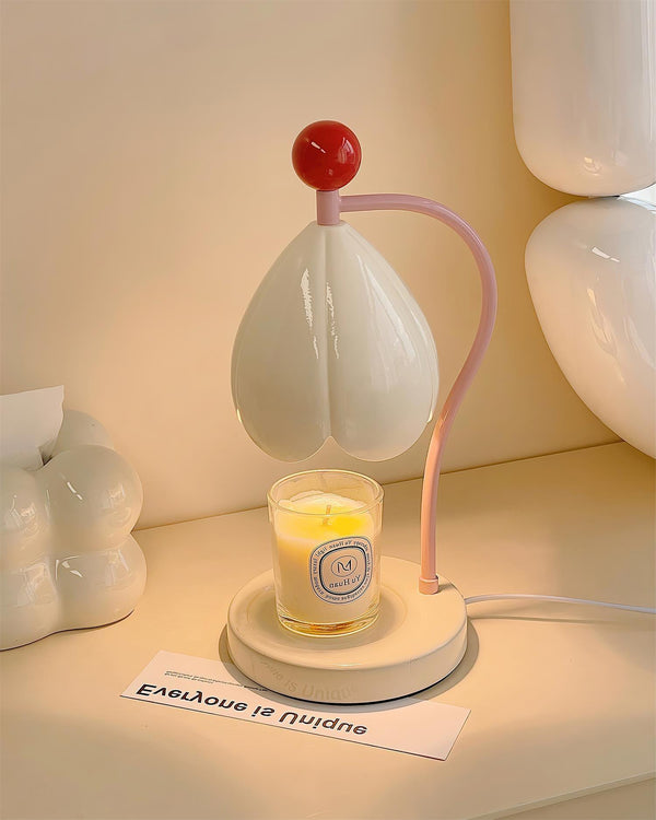 Bloemige Kaarsverwarmer Lamp – Elegante Woondecoratie voor Gezellige Sfeer