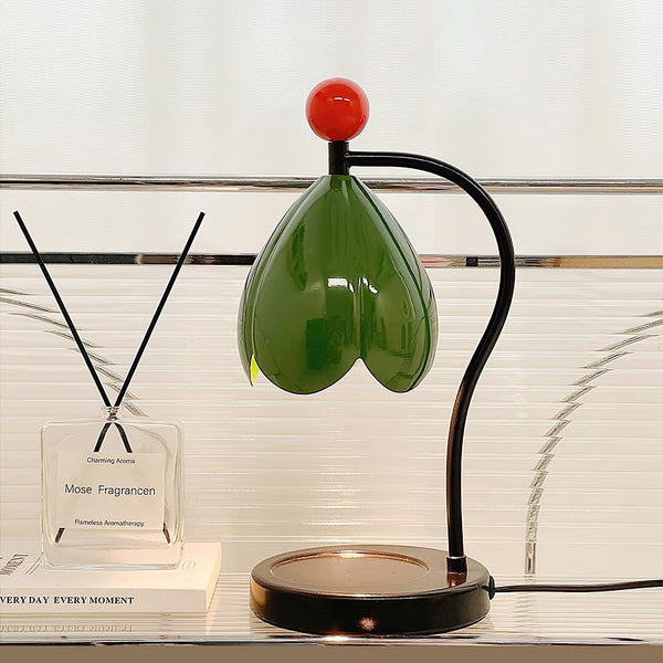 Bloemige Kaarsverwarmer Lamp – Elegante Woondecoratie voor Gezellige Sfeer