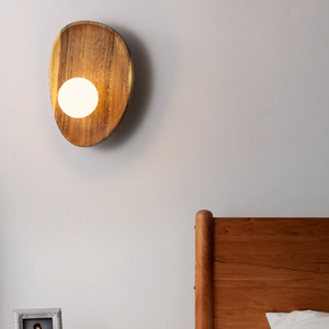 Minimalistische Houten Wandlamp  Zacht Diffuus Licht voor Woonkamer & Slaapkamer