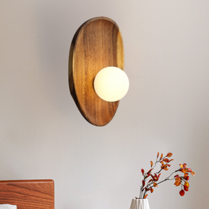 Minimalistische Houten Wandlamp  Zacht Diffuus Licht voor Woonkamer & Slaapkamer
