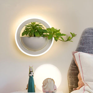 Minimalistische Scandinavische Wandlamp Artistiek Plantdesign met Sfeervolle LED Verlichting