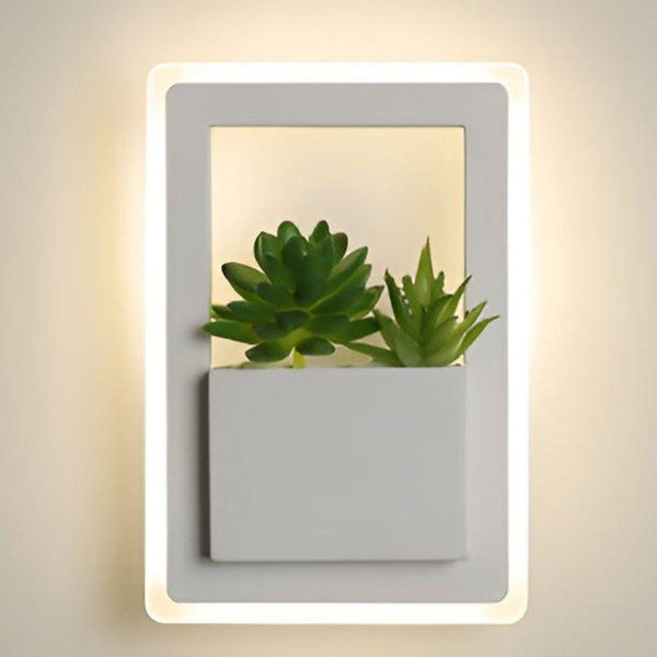 Minimalistische Scandinavische Wandlamp Artistiek Plantdesign met Sfeervolle LED Verlichting
