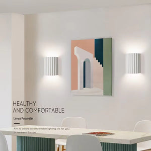 Moderne Geribbelde Wandleuchte  Stijlvolle Architectonische Wandlamp voor Interieur