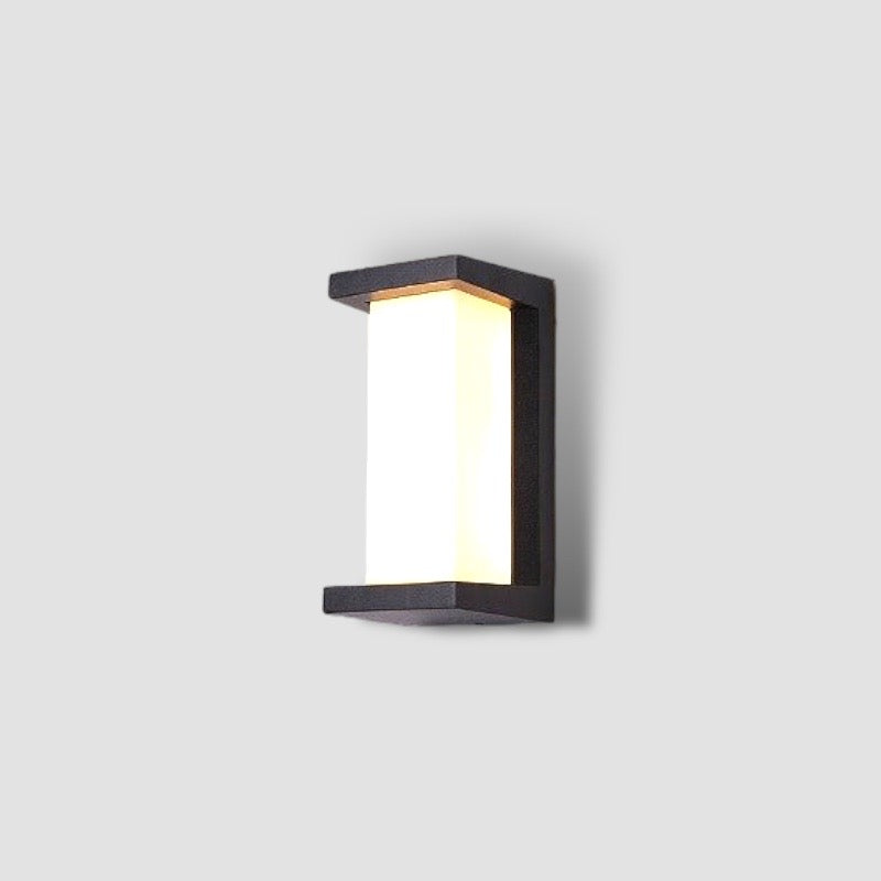 Moderne Zwarte Buitenwandlamp met Bewegingssensor – Weerbestendige Buitenverlichting