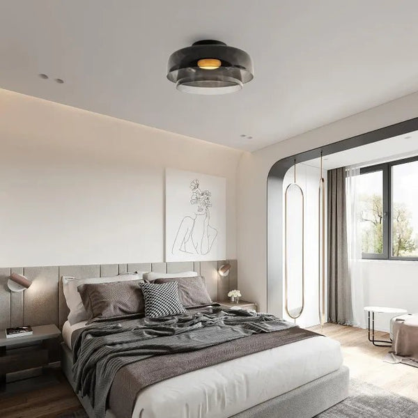 Moderne LED Plafondlamp met Scandinavisch Glazen Design