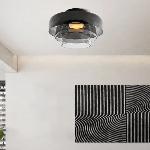 Moderne LED Plafondlamp met Scandinavisch Glazen Design