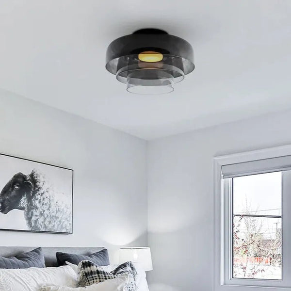 Moderne LED Plafondlamp met Scandinavisch Glazen Design