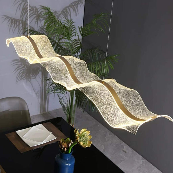 Moderne Luxe Hanglamp met Gouden Accenten – Dimbare LED voor Woonkamer & Eettafel