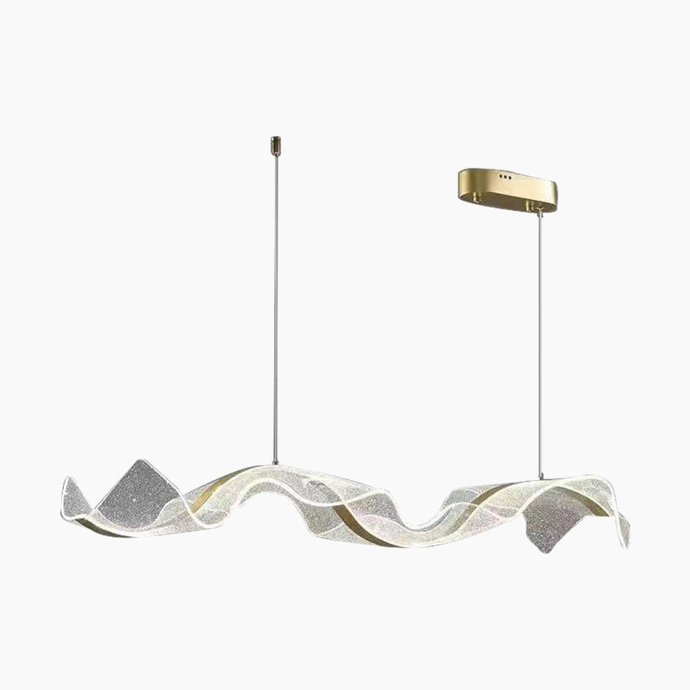 Moderne Luxe Hanglamp met Gouden Accenten – Dimbare LED voor Woonkamer & Eettafel