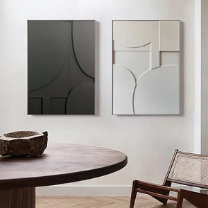 Geometrisch Wandkunst – Modern Canvas Kunstwerk voor Woondecoratie