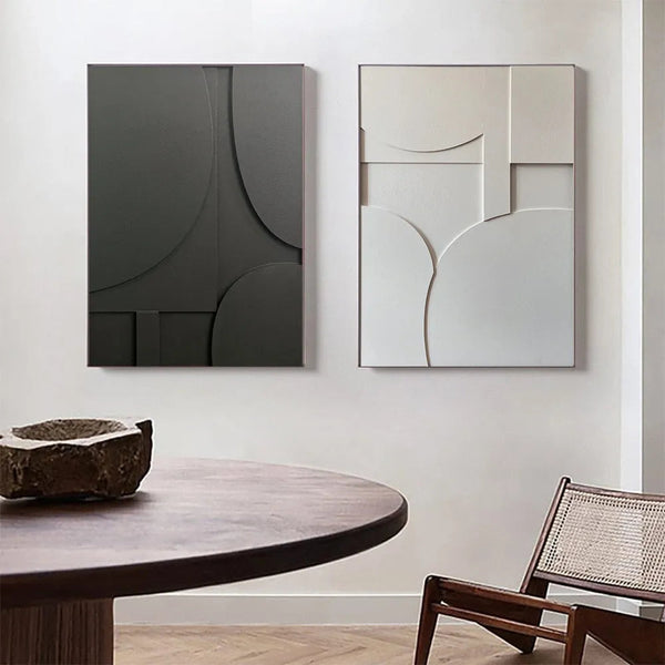 Geometrisch Wandkunst – Modern Canvas Kunstwerk voor Woondecoratie