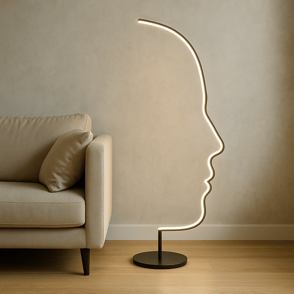 Moderne LED Staande Lamp – Minimalistisch Design in Silhouetvorm