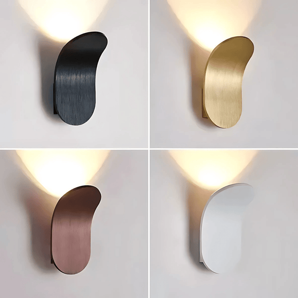 Moderne Wandlamp met Ingebouwde LED – Gebogen Metalen Design 30cm