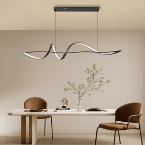 Aurora Zwarte LED Hanglamp – Moderne Verstelbare Eettafel Verlichting