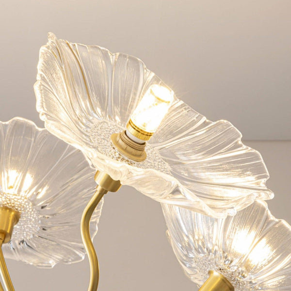 Moderne Glazen Bladeren Kroonluchter – Elegante Plafondlamp voor Woonkamer & Eetkamer