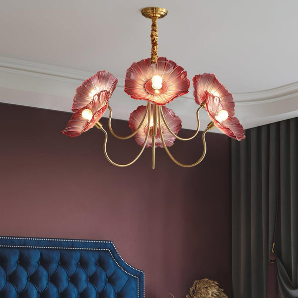 Moderne Glazen Bladeren Kroonluchter – Elegante Plafondlamp voor Woonkamer & Eetkamer
