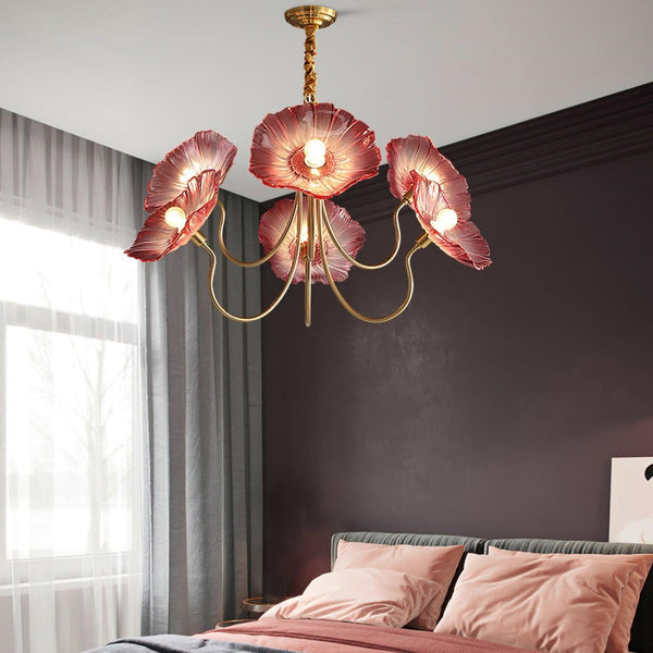 Moderne Glazen Bladeren Kroonluchter – Elegante Plafondlamp voor Woonkamer & Eetkamer