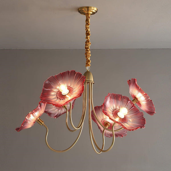 Moderne Glazen Bladeren Kroonluchter – Elegante Plafondlamp voor Woonkamer & Eetkamer