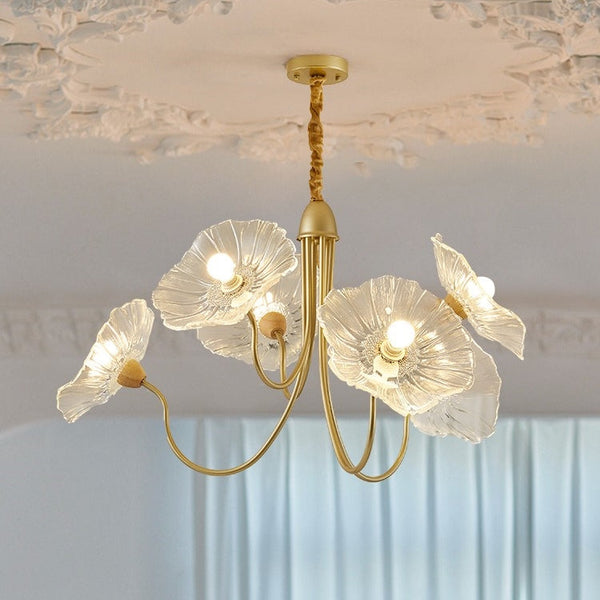 Moderne Glazen Bladeren Kroonluchter – Elegante Plafondlamp voor Woonkamer & Eetkamer