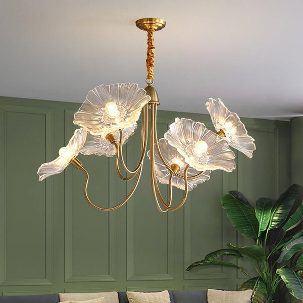 Moderne Glazen Bladeren Kroonluchter – Elegante Plafondlamp voor Woonkamer & Eetkamer