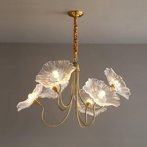 Moderne Glazen Bladeren Kroonluchter – Elegante Plafondlamp voor Woonkamer & Eetkamer