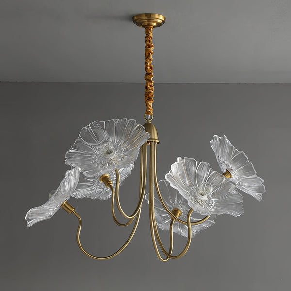 Moderne Glazen Bladeren Kroonluchter – Elegante Plafondlamp voor Woonkamer & Eetkamer