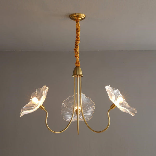 Moderne Glazen Bladeren Kroonluchter – Elegante Plafondlamp voor Woonkamer & Eetkamer