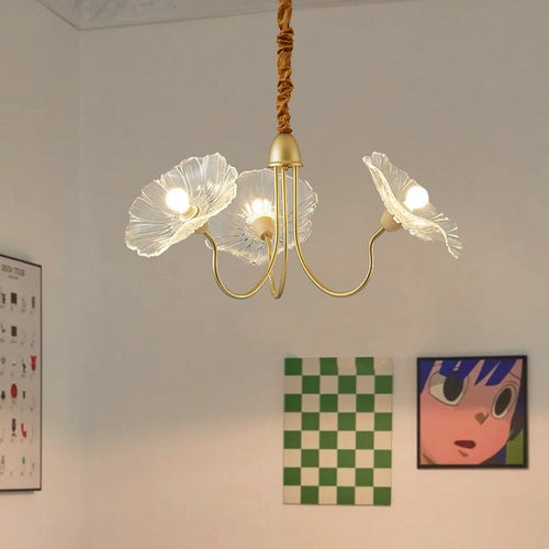 Moderne Glazen Bladeren Kroonluchter – Elegante Plafondlamp voor Woonkamer & Eetkamer