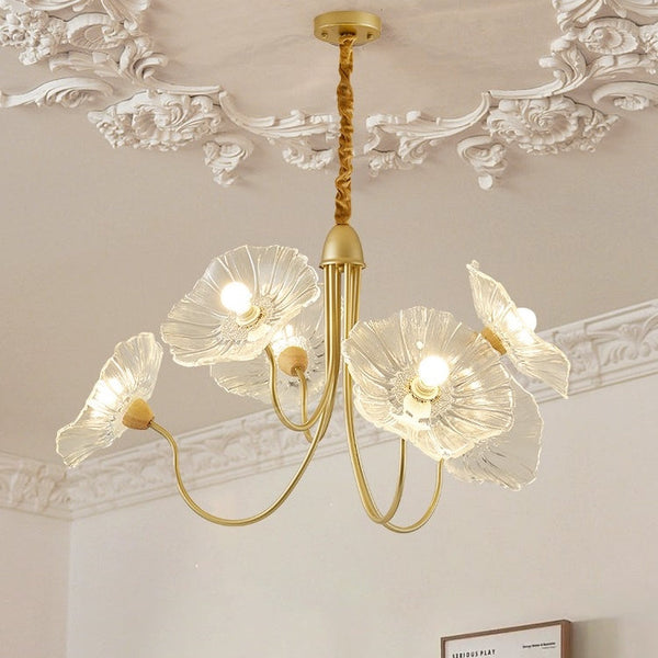 Moderne Glazen Bladeren Kroonluchter – Elegante Plafondlamp voor Woonkamer & Eetkamer