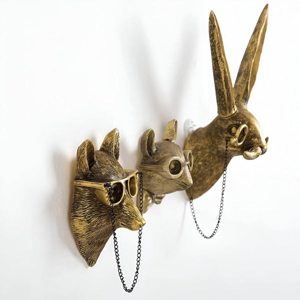 Wandhaak Dierenhoofd – Decoratieve Wanddecoratie van Hars