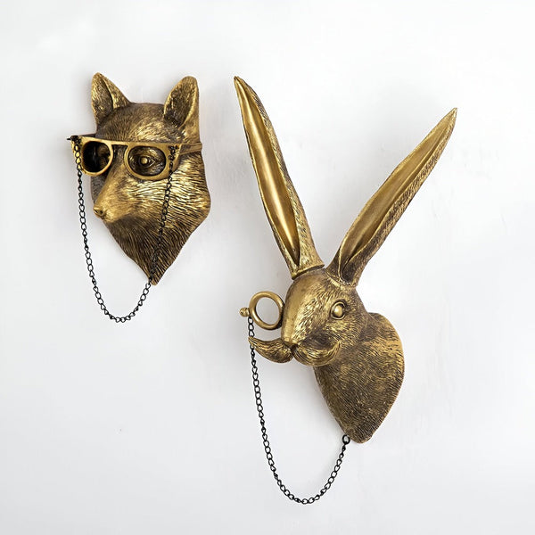 Wandhaak Dierenhoofd – Decoratieve Wanddecoratie van Hars