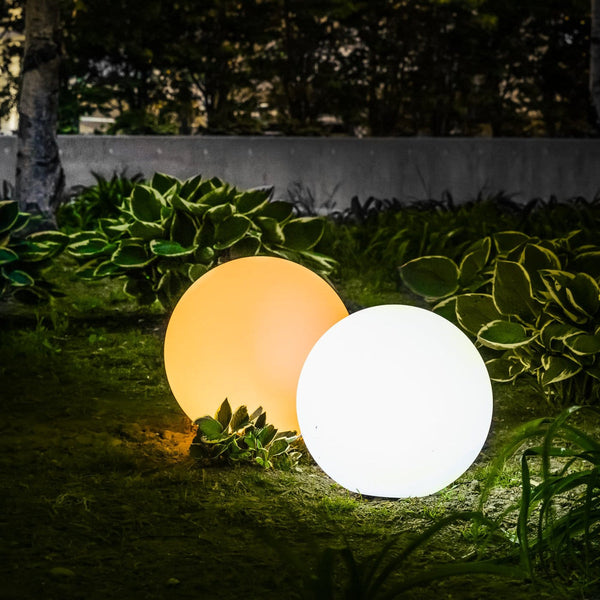 Kogelformige LED Tuinlamp met Afstandsbediening – Draadloze Binnen- & Buitenverlichting