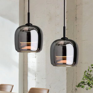 NoirGlass Hanglamp – Elegant Zwart Glas voor Moderne Interieurs (2 Pack)