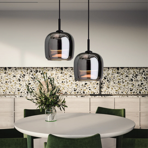 NoirGlass Hanglamp – Elegant Zwart Glas voor Moderne Interieurs (2 Pack)