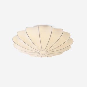 Elegante Plafondlamp in Schelpvorm – Stoffen Design Lamp Ø80cm