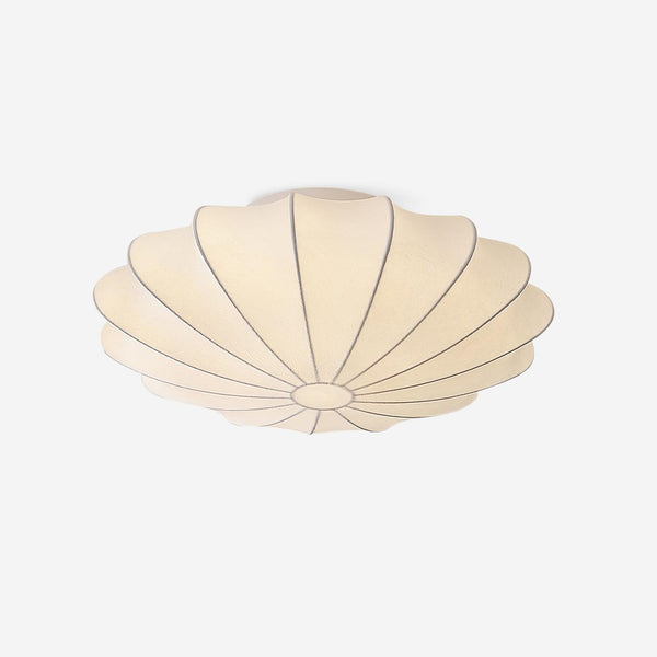 Elegante Plafondlamp in Schelpvorm – Stoffen Design Lamp Ø80cm