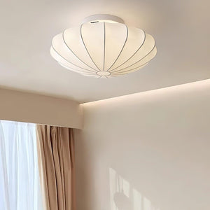 Elegante Plafondlamp in Schelpvorm – Stoffen Design Lamp Ø80cm
