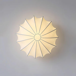 Elegante Plafondlamp in Schelpvorm – Stoffen Design Lamp Ø80cm
