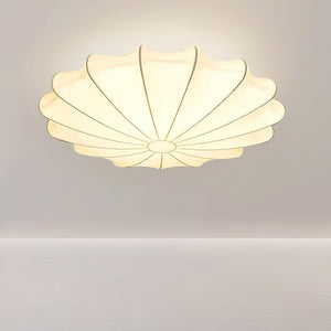 Elegante Plafondlamp in Schelpvorm – Stoffen Design Lamp Ø80cm
